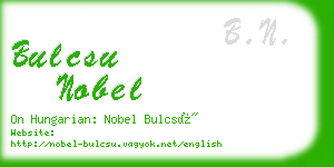 bulcsu nobel business card